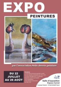 Exposition Artis dessin et peinture, du 22 juillet au 26 août